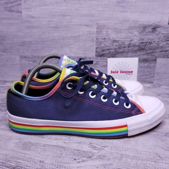 Converse All Star LGBTQ Pride Rainbow Low Top Sneaker Blue Men's 7.5